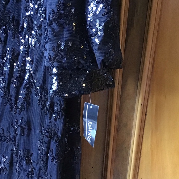 R&M Richards Black Sequin Formal Gown - Picture 3 of 11